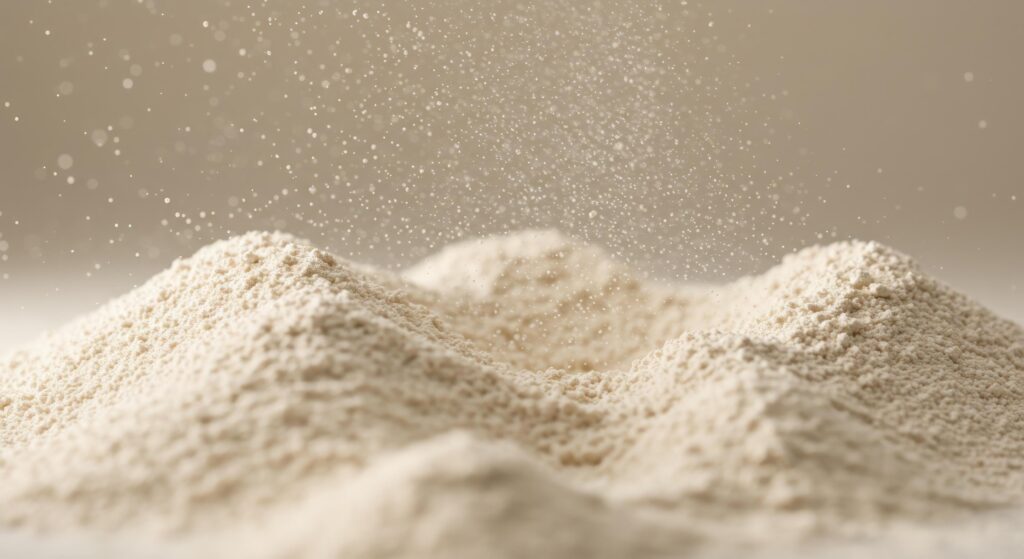 pile-of-powder-with-flour-rising-for-baking